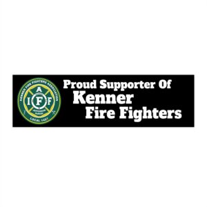 Kenner Fire Fighters Bumper Sticker